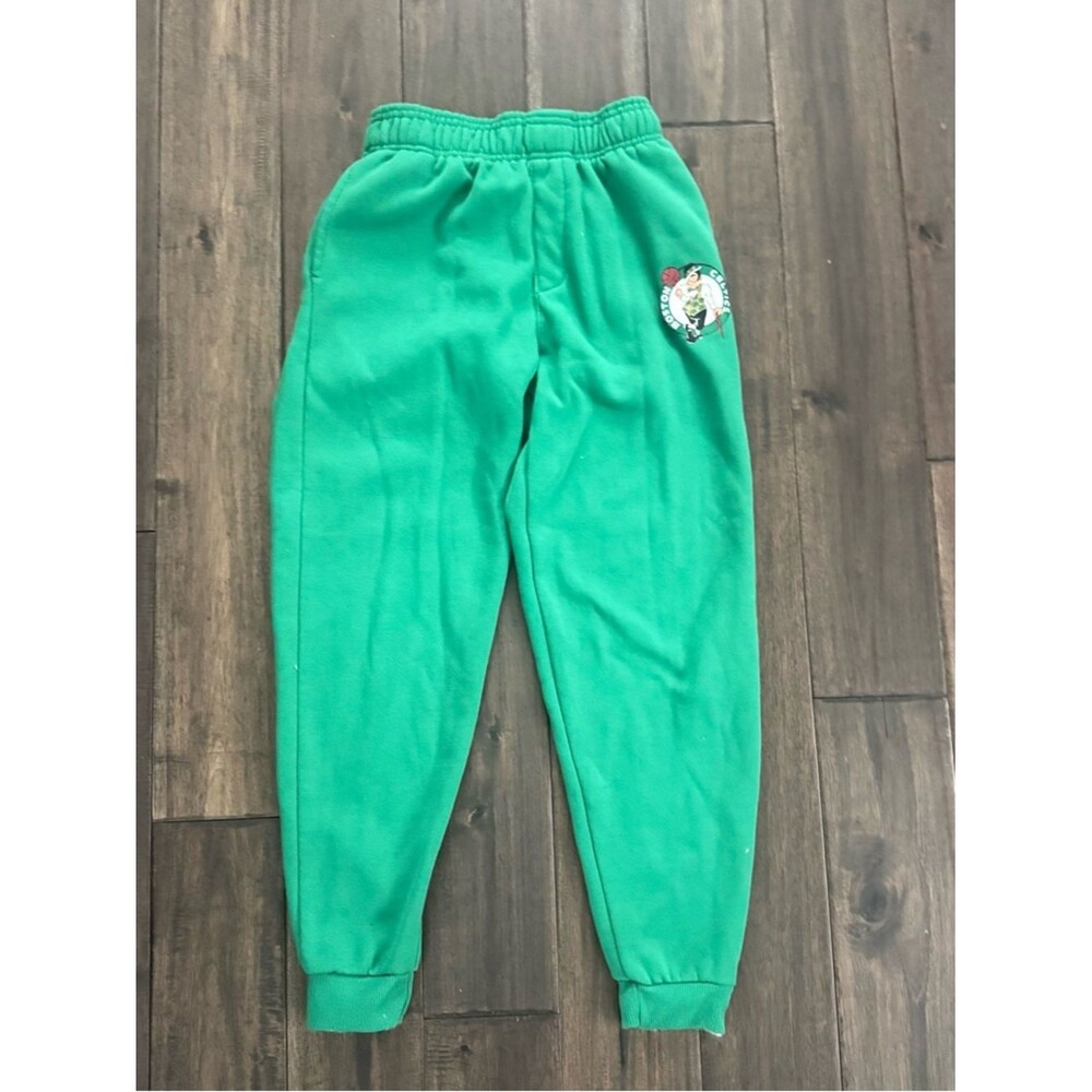 Boston Celtics Official NBA Kelly Green Sweatpants Boys 14-16